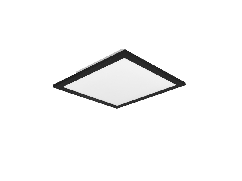 LED Deckenleuchte ALPHA Schwarz Panel eckig Ultra Slim, Quadrat 29cm