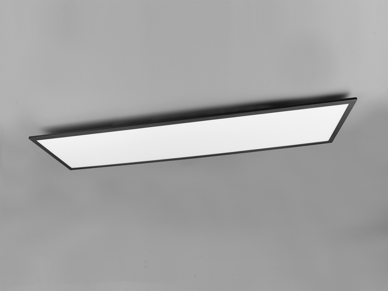 LED Deckenleuchte GAMMA Schwarz Panel mit Nachtlicht rechteckig 119x29cm