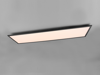 Große LED Panel Deckenleuchte GAMMA mit Fernbedienung, Schwarz, Breite 119cm