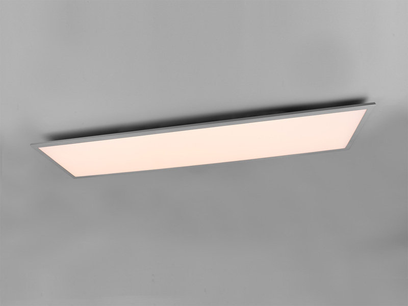 Große LED Panel Deckenleuchte GAMMA mit Fernbedienung, Grau, Breite 119cm
