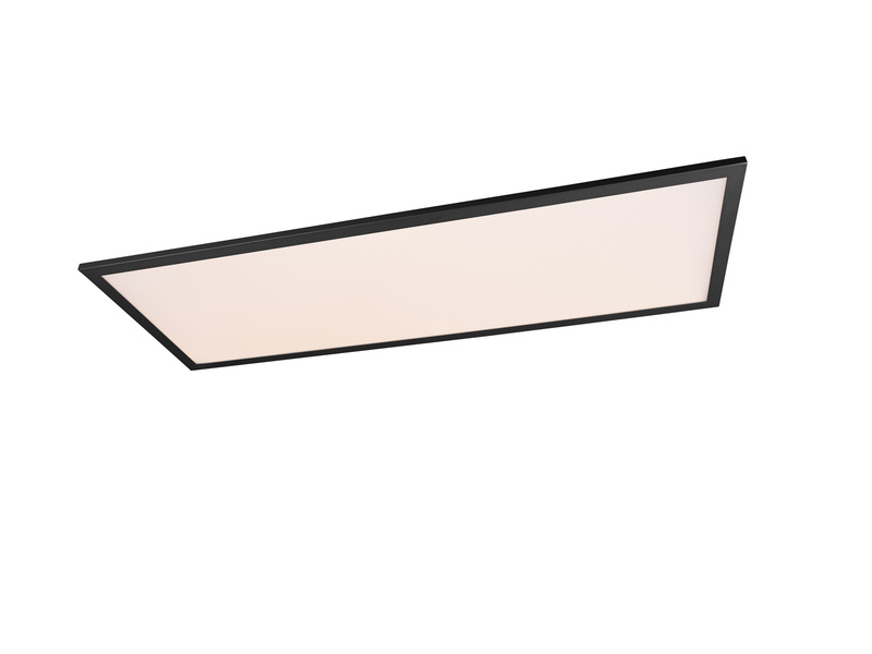 Große LED Panel Deckenleuchte GAMMA mit Fernbedienung, Schwarz, Breite 80cm