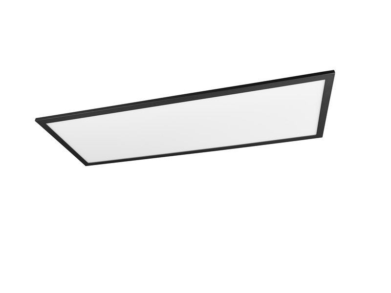 LED Deckenleuchte GAMMA Schwarz Panel mit Nachtlicht rechteckig 80x29cm