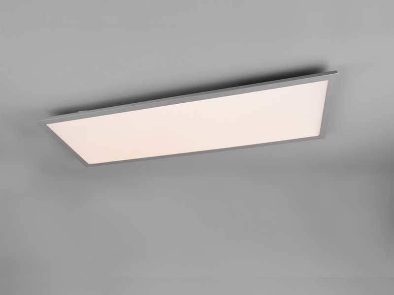 Große LED Panel Deckenleuchte GAMMA mit Fernbedienung, Grau, Breite 80cm