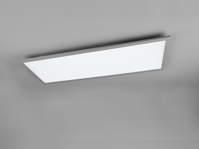 Große LED Panel Deckenleuchte GAMMA mit Fernbedienung, Grau, Breite 80cm