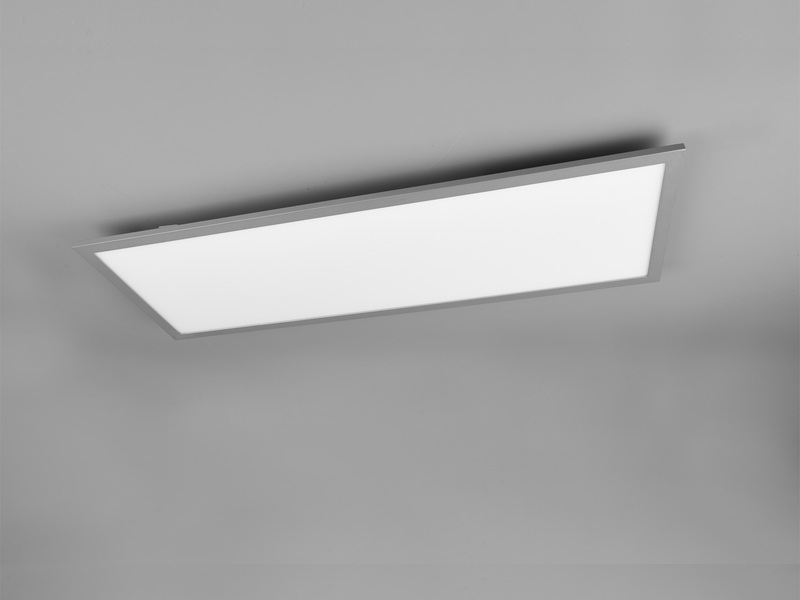 Große LED Panel Deckenleuchte GAMMA mit Fernbedienung, Grau, Breite 80cm