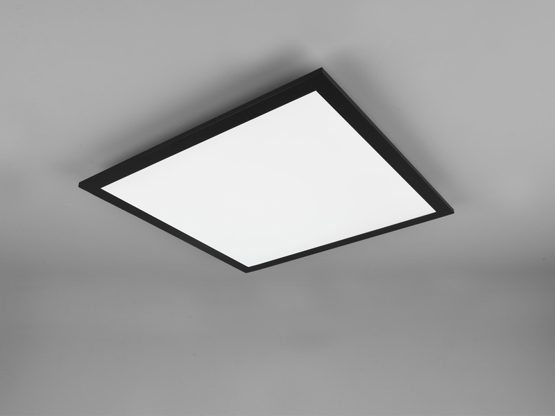 LED Deckenleuchte GAMMA Schwarz Panel mit Nachtlicht eckig 45x45cm