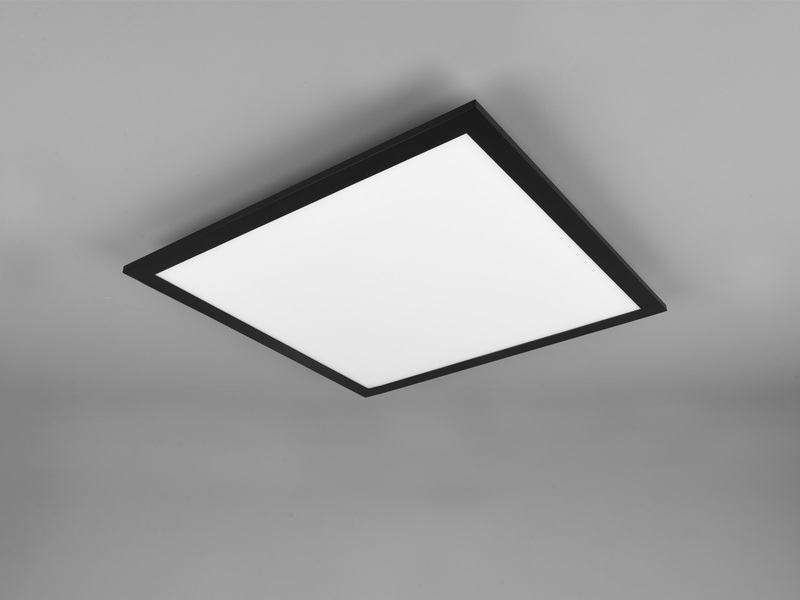 LED Deckenleuchte GAMMA Schwarz Panel mit Nachtlicht eckig 45x45cm