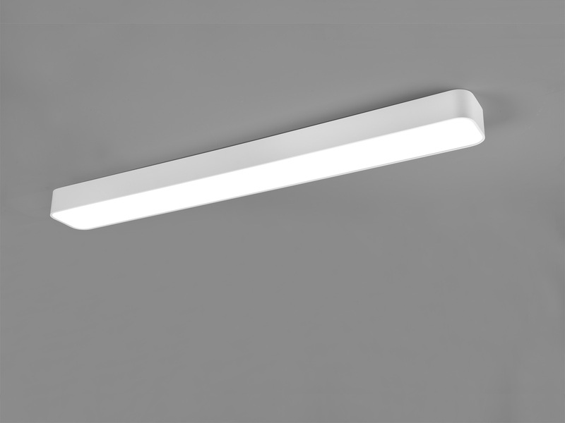 LED Deckenleuchte ASTERION Weiß dimmbar Nachtlicht 118cm lang