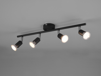 Deckenstrahler PARIS 4-flammig Metall Schwarz, Breite 50cm