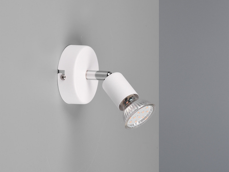 LED Wandstrahler 1 flammig Metall Weiß, Breite 8cm