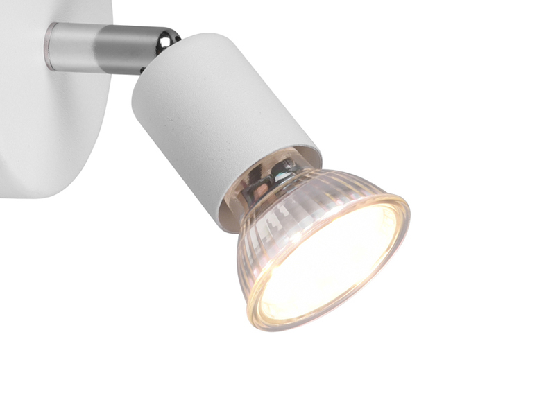 LED Wandstrahler 1 flammig Metall Weiß, Breite 8cm