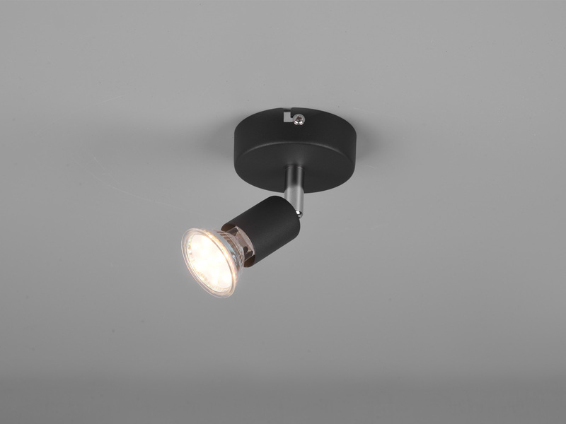 LED Wandstrahler 1 flammig Metall Schwarz, Breite 8cm