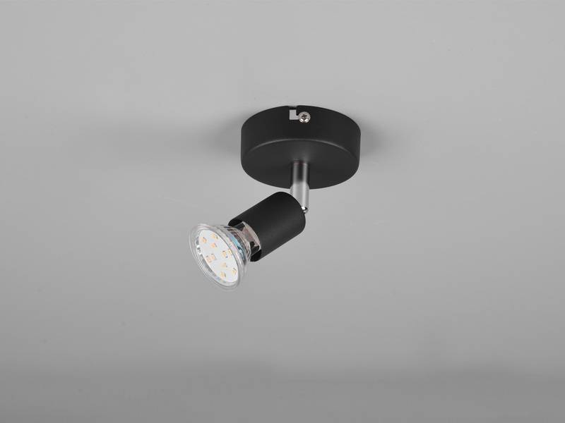 LED Wandstrahler 1 flammig Metall Schwarz, Breite 8cm