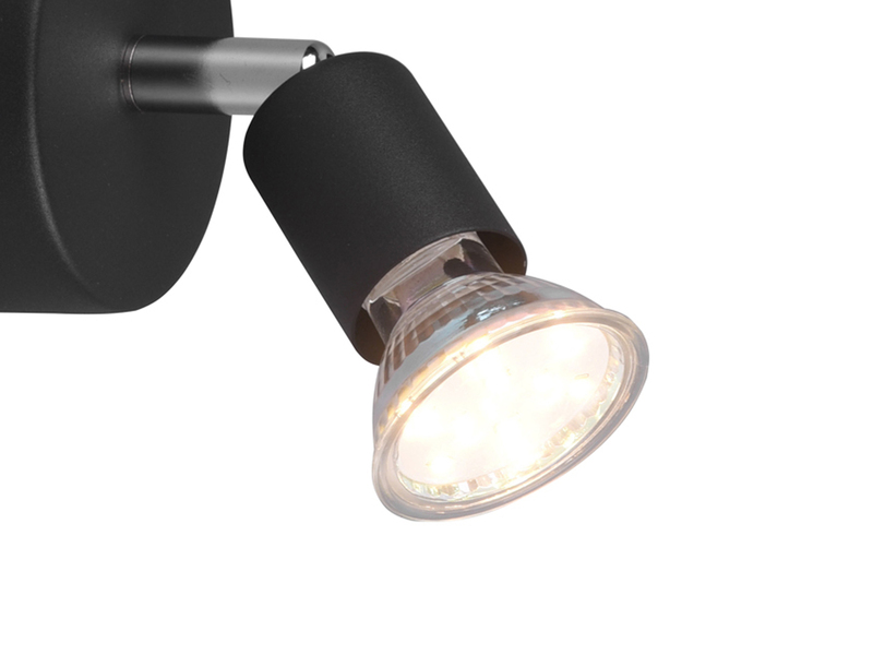 LED Wandstrahler 1 flammig Metall Schwarz, Breite 8cm