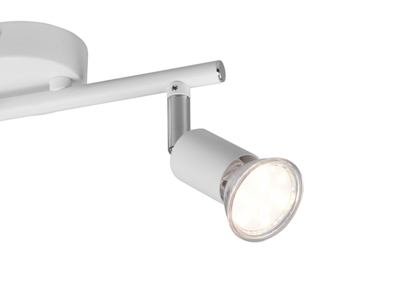 LED Deckenstrahler 2-flammig Metall Weiß, Breite 25cm