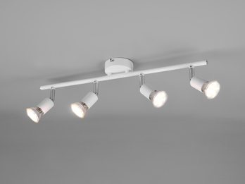 LED Deckenstrahler 4 flammig Metall Weiß, 50cm breit