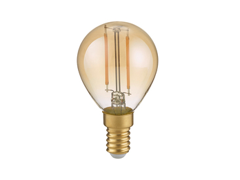 E14 Filament LED, 2 Watt, 225 Lumen, warmweiß, Ø4,5cm, nicht dimmbar