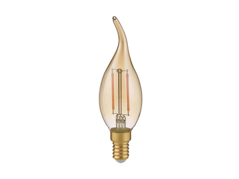 E14 Filament LED, 4 Watt, 400 Lumen, warmweiß, Ø3,5cm, Dimmer, Tropfen amber