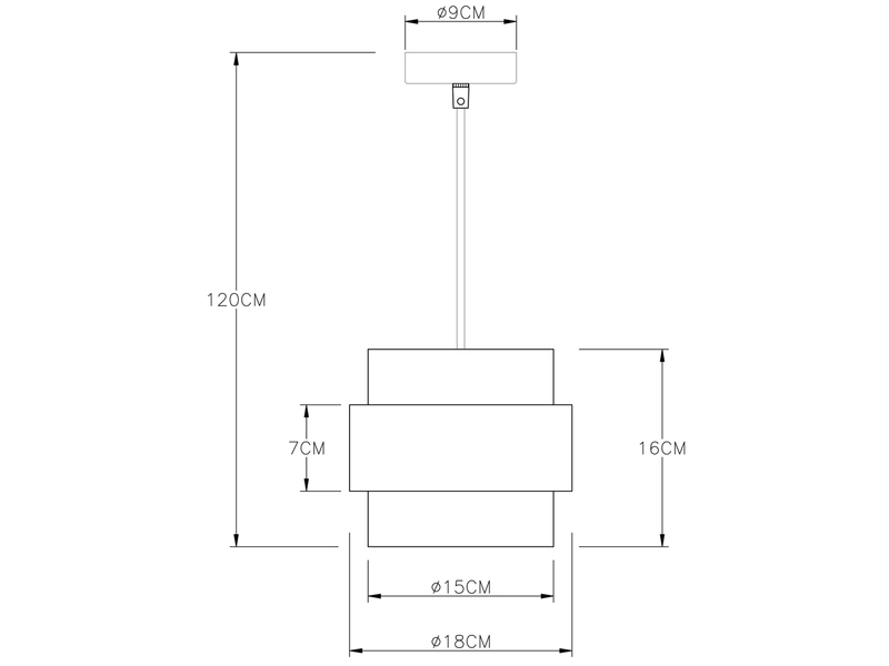LED Pendelleuchte mit Rauchglas Lampenschirm und Messingring, Ø 18cm