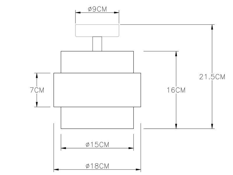 LED Deckenleuchte mit Rauchglas Lampenschirm Ø18cm, Messingring