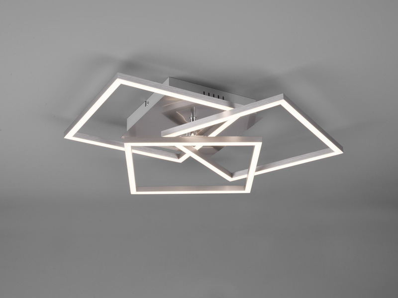 LED Deckenleuchte MOBILE Silber dimmbar & Lichtfarbe einstellbar, B: 39cm