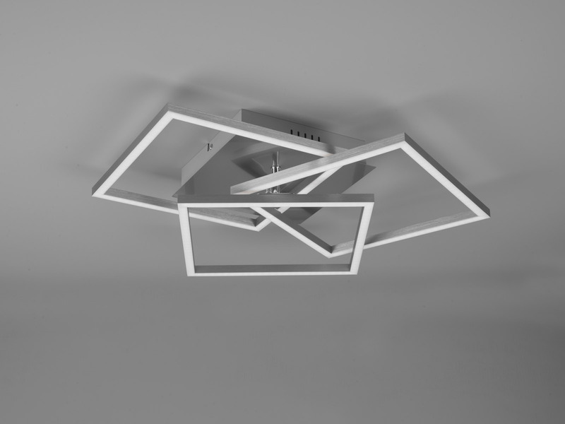 LED Deckenleuchte MOBILE Silber dimmbar & Lichtfarbe einstellbar, B: 39cm