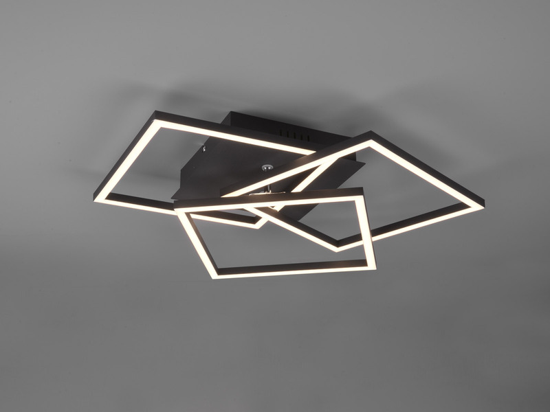 LED Deckenleuchte MOBILE Schwarz dimmbar & Lichtfarbe einstellbar, B: 39cm