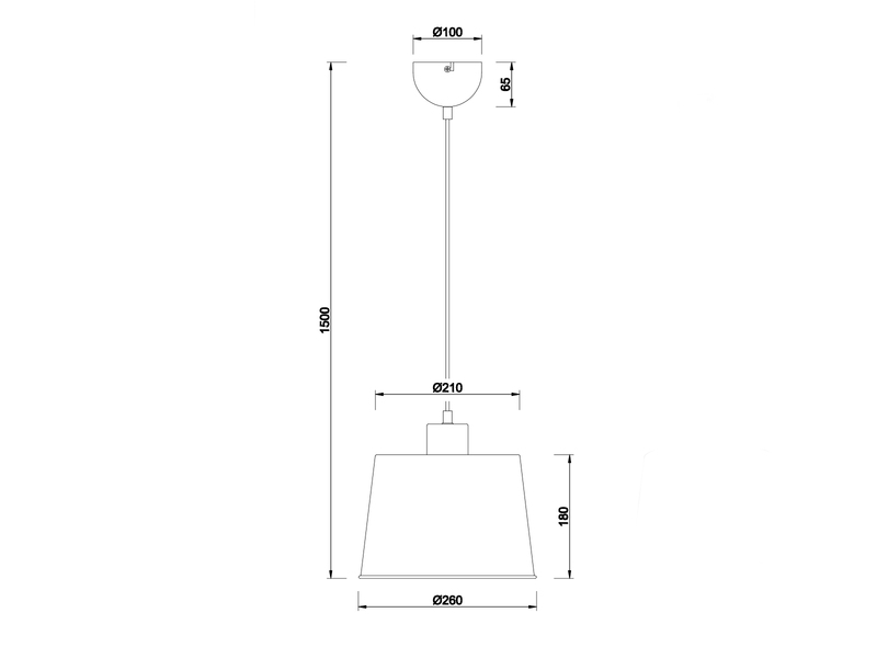 LED Pendelleuchte 1 flammig Schwarz Gold mit Holzdekor Ø 26cm