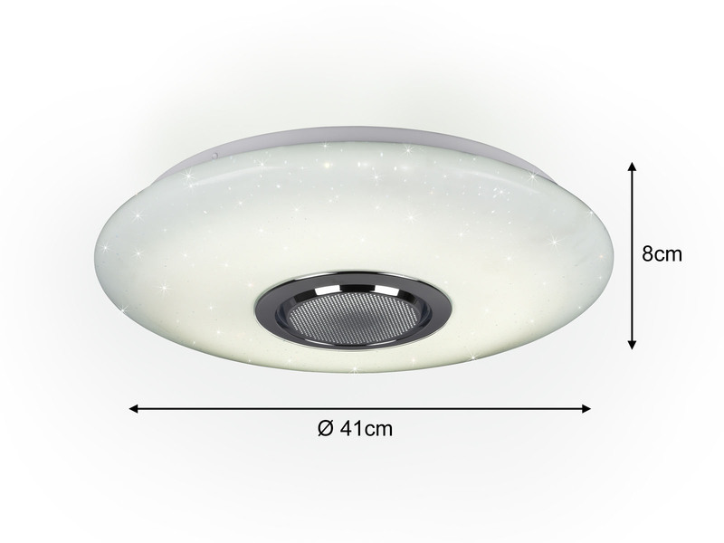 LED Deckenleuchte MUSICA mit Lautsprecher Farbwechsel & Fernbedienung, Ø 41cm