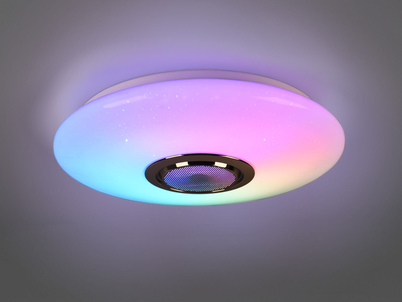LED Deckenleuchte MUSICA mit Lautsprecher Farbwechsel & Fernbedienung, Ø 41cm