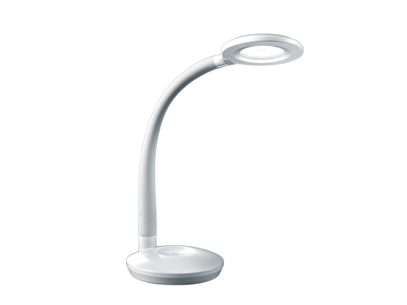 LED Schreibtischleuchte COBRA Weiß, Flexgelenk & Sensordimmer, Höhe 32cm