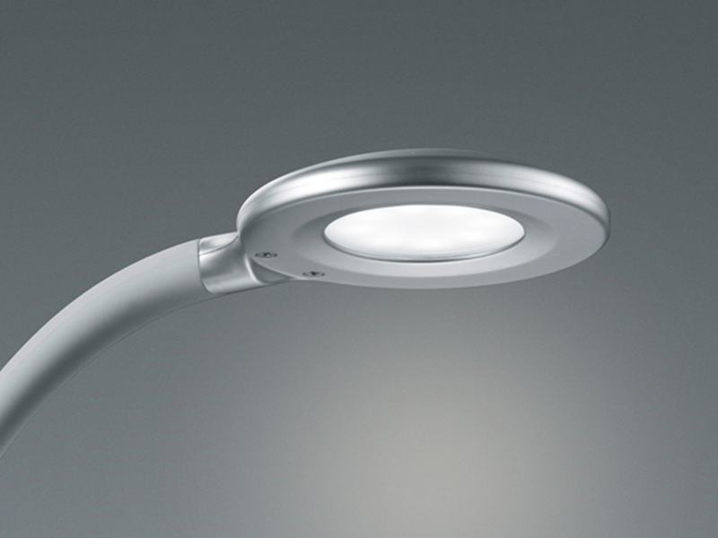 2er SET LED Schreibtischlampen Silber, Flexgelenk & Sensordimmer, Höhe 32cm