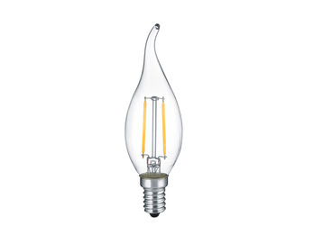 E14 Filament LED - 2 Watt, 250 Lumen, warmweiß, Ø3cm - nicht dimmbar