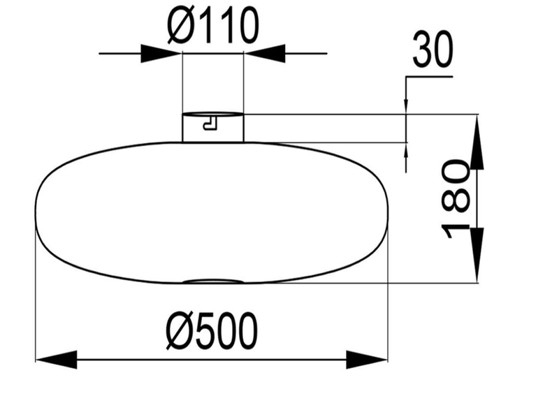 LED Deckenleuchte Gitter Lampenschirm Metall in Schwarz Ø 50cm