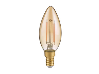 E14 Filament LED, 2 Watt, 225 Lumen warmweiß, Ø3cm, nicht dimmbar