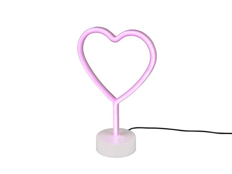 Deko LED Tischleuchte HEART Batterie- oder USB betrieben, Höhe 30cm