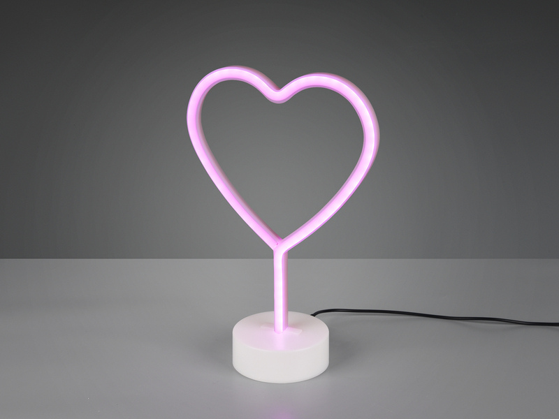Deko LED Tischleuchte HEART Batterie- oder USB betrieben, Höhe 30cm