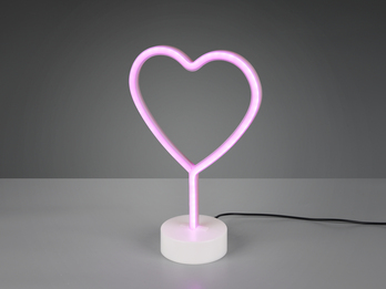 Deko LED Tischleuchte HEART Batterie- oder USB betrieben, Höhe 29cm