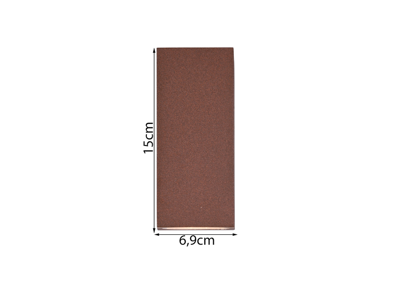 Eckige Außenwandleuchte ROYA Up and Down aus Aluminium Rostoptik, Höhe 15cm
