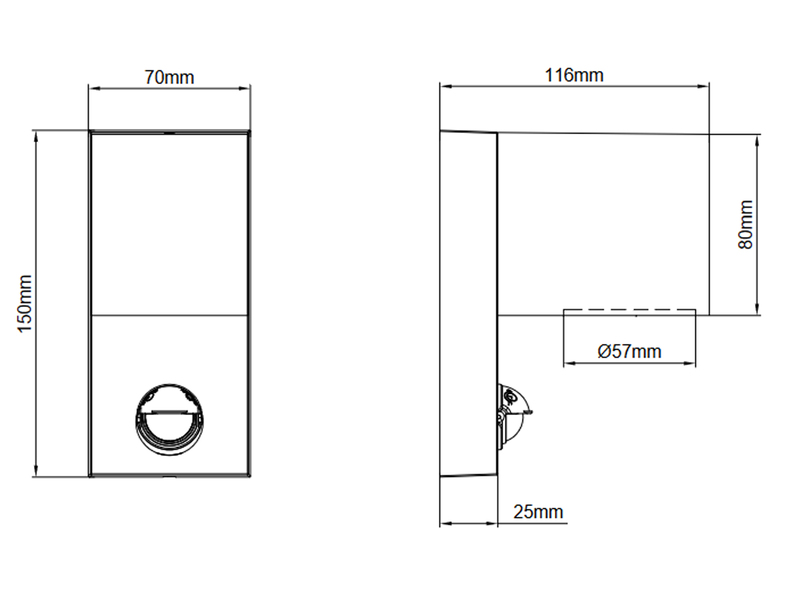 Außenwandleuchte mit Bewegungsmelder, Downlight Anthrazit eckig mit GU10 LED