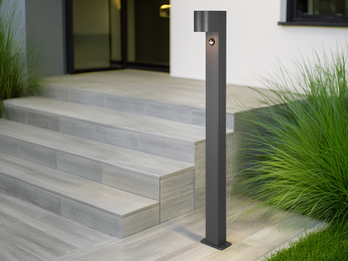Pollerleuchte ROYA mit Bewegungsmelder, Downlight Anthrazit, Höhe 100cm