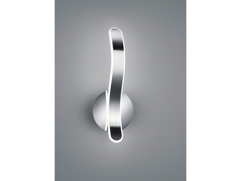 LED Wandleuchte PARMA Metall Chrom/Weiß 3 Stufen Dimmer - Höhe 39cm