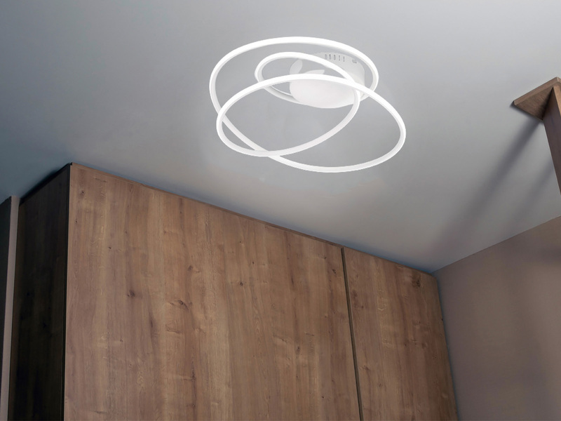 LED Deckenleuchte BOLOGNA dimmbar über Schalter, 5.100 Lumen hell Ø 50cm