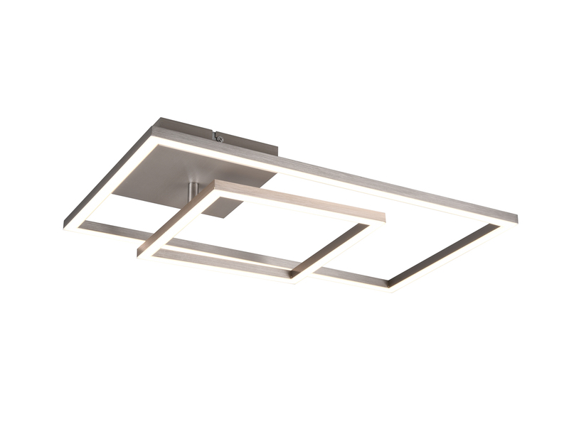 LED Deckenleuchte PADELLA Silber dimmbar Neutralweiß, Breite 63cm