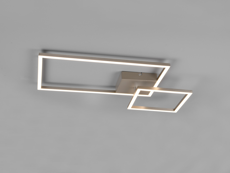 LED Deckenleuchte PADELLA Silber dimmbar Neutralweiß, Breite 63cm