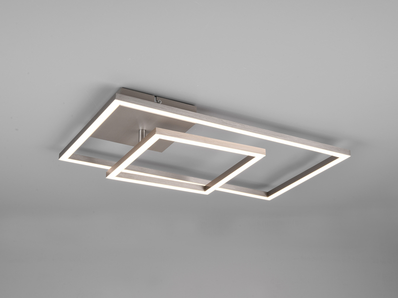 LED Deckenleuchte PADELLA Silber dimmbar Neutralweiß, Breite 63cm