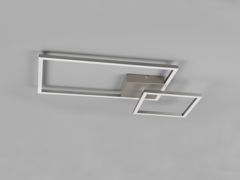LED Deckenleuchte PADELLA Silber dimmbar Neutralweiß, Breite 63cm