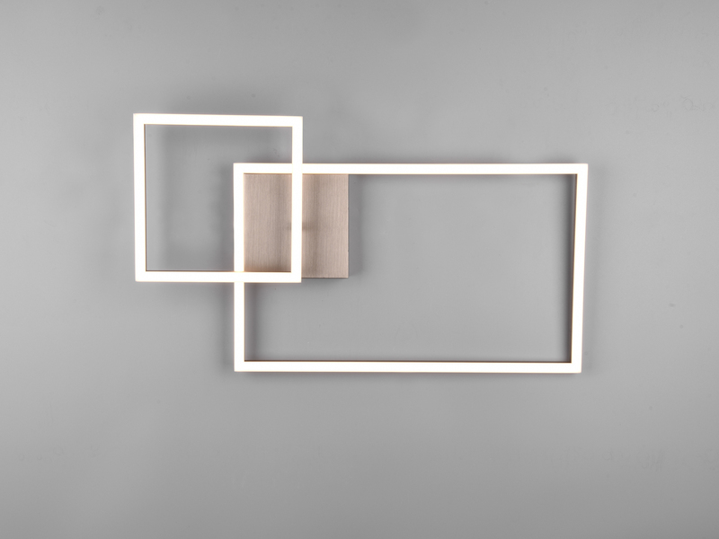 LED Deckenleuchte PADELLA Silber dimmbar Neutralweiß, Breite 63cm