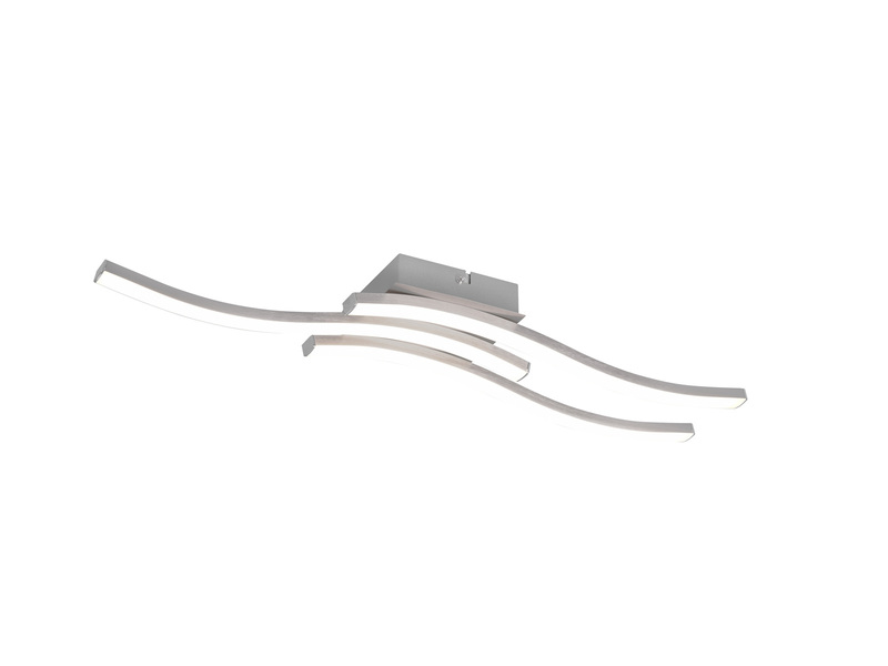 LED Deckenleuchte ROUTE 3 flammig Metall Silber Neutralweiß, Breite 56cm