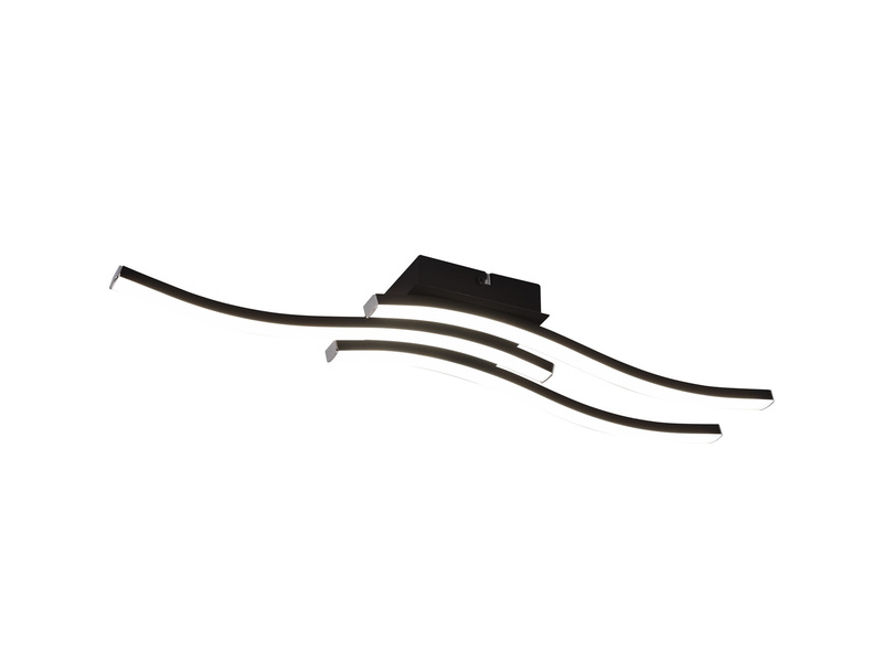 LED Deckenleuchte ROUTE 3 flammig Metall Schwarz Neutralweiß, Breite 56cm